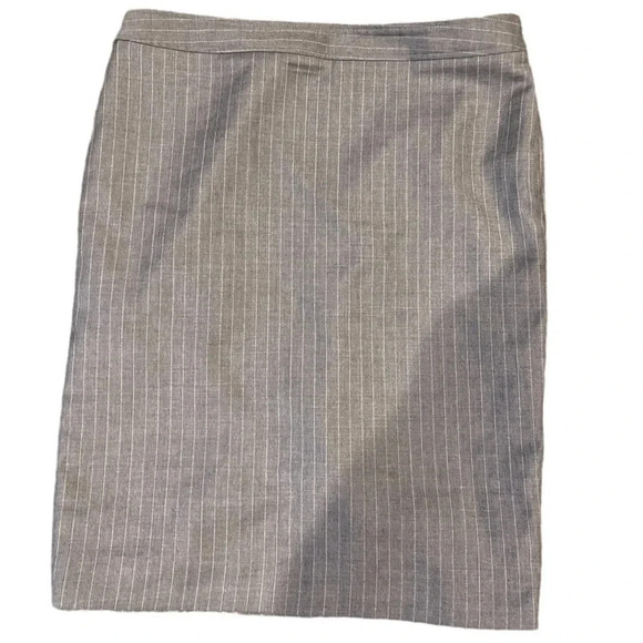 Brooks Brothers Grey striped 💯 percent wool midi skirt Sz S - Picture 9 of 9